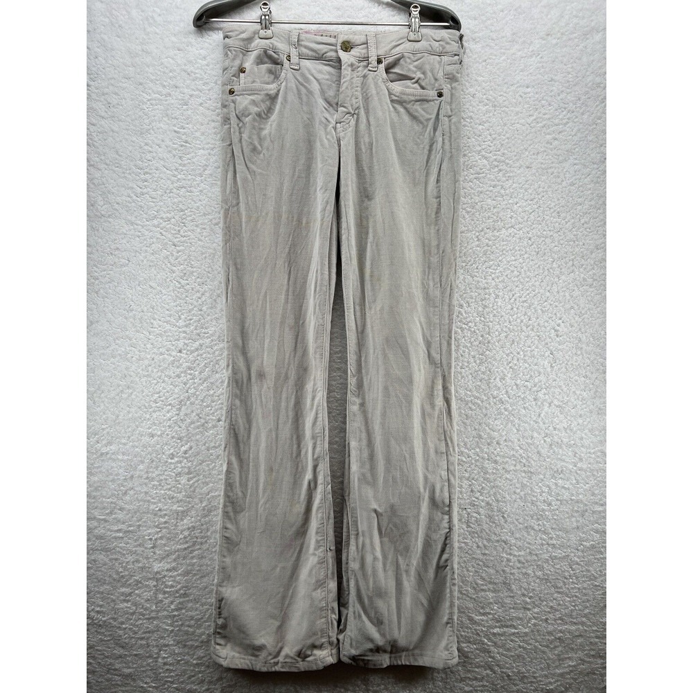 MIH JEANS Beige Tan  JEAN MID RISE KICK FLARE JEANS SIZE 27.